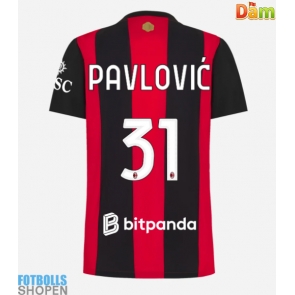 Billiga AC Milan Strahinja Pavlovic #31 Hemmatröja Dam 2026-27 Kortärmad